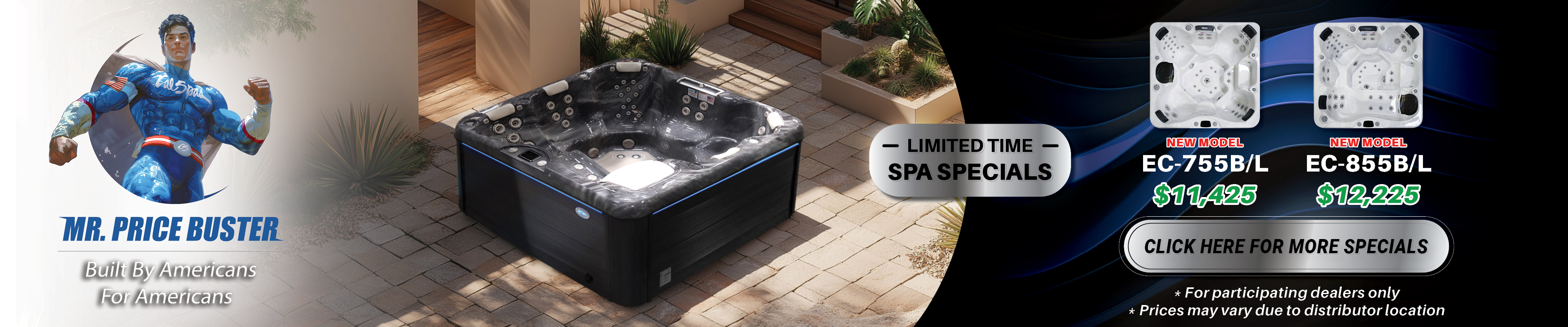 Calspas hot tub being used in a family setting - Sunrise